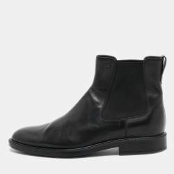 Tod's Black Leather Ankle Length Boots Size 43