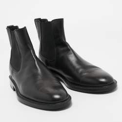 Tod's Black Leather Ankle Length Boots Size 43