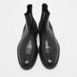 Tod's Black Leather Ankle Length Boots Size 43