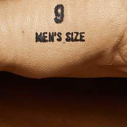 Pre Owned Tod's Brown Textured Nubuck Leather Bow Slip On Loafers Size 43