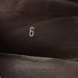 Pre Owned حذاء لوفرز تودز سليب أون جلد أسود بفيونكة مقاس 39.5