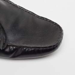 مملوكة مسبقًا Tod's Black Perforated Leather Bow Loafers Size 43