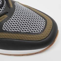 مملوكة مسبقًا Tod's Multicolor Leather and Mesh Chunky Lace Up Sneakers Size 47