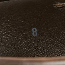 Pre Owned Tod's Brown Leather Penny Loafers Size 42