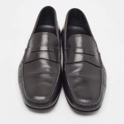 Tod's Black Leather Penny Loafers Size 42
