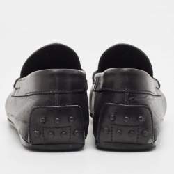 Tod's Black Leather Penny Loafers Size 42