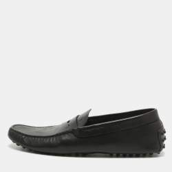 Tod's Black Leather Penny Loafers Size 44.5