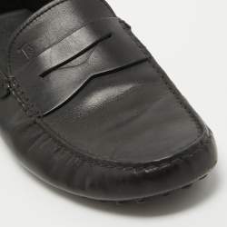 Tod's Black Leather Penny Loafers Size 44.5