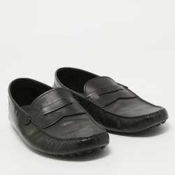 Tod's Black Leather Penny Loafers Size 44.5