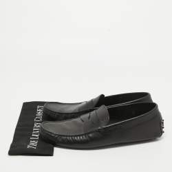 Tod's Black Leather Penny Loafers Size 44.5
