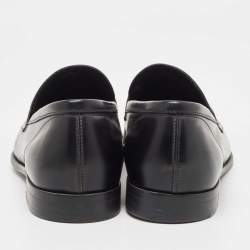 Pre Owned Tod's Black Leather Penny Loafers Size 44.5 