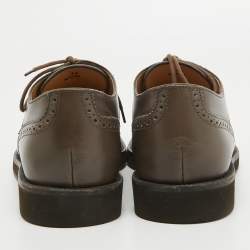 Pre Owned Tod's Brown Brogue Leather Lace Up Derby Size 41