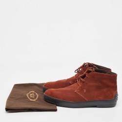 Tod's Brown Suede Chukka Ankle Boots Size 43