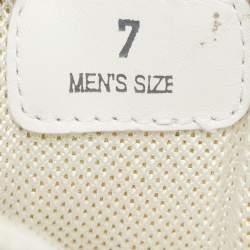 Tod's White/Grey Leather and Mesh Active Sporty Sneakers Size 41