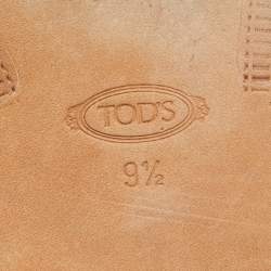 Pre Owned Tod's Black Leather Slip On Loafers Size 44