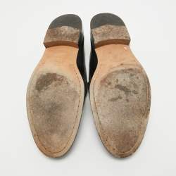 Pre Owned Tod's Black Leather Slip On Loafers Size 44