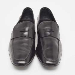 Pre Owned Tod's Black Leather Penny Loafers Size 43