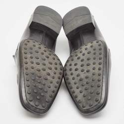 Pre Owned Tod's Black Leather Penny Loafers Size 43