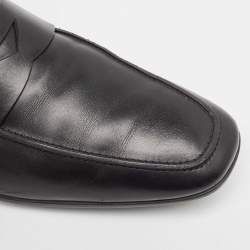 Pre Owned Tod's Black Leather Penny Loafers Size 43