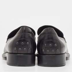 Tod's Black Leather Slip On Loafers Size 44