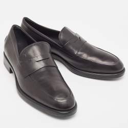 Tod's Black Leather Slip On Loafers Size 44