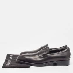 Tod's Black Leather Slip On Loafers Size 44