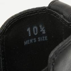 Pre Owned Tod's Black Leather Ankle Length Boots Size 45