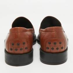 Tod's Brown Leather Slip On Loafers Size 42.5