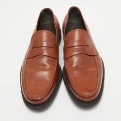 Tod's Brown Leather Slip On Loafers Size 42.5