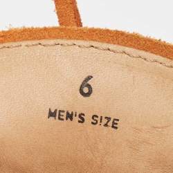 Pre Owned Tod's Orange Suede Bow Driving Loafers Size 39.5