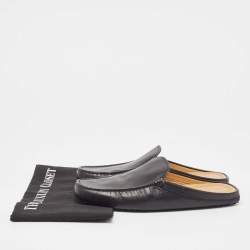 Pre Owned Tod's Black Leather Mules Size 40