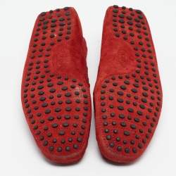 Tod's Red Suede Slip On Loafers Size 39.5