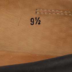 Pre Owned Tod's Grey Embossed Leather Slip On Loafers Size 44