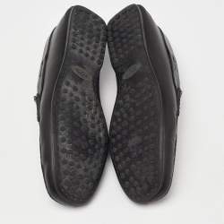 Pre Owned حذاء لوفرز تودز جلد أسود سليب أون سير بيني مقاس 45