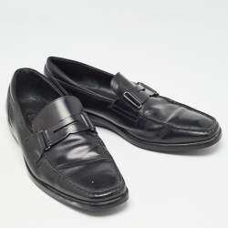 Tod's Black Leather Penny Slip On Loafers Size 43