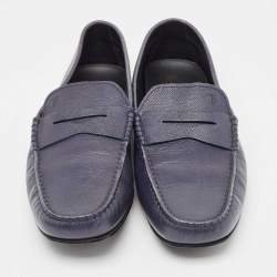 مملوكة مسبقًا Tod's Blue Leather Penny Slip On Loafers Size 41.5