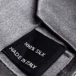 مملوكة مسبقًا ربطة عنق توم فورد حرير ساتان رصاصي صوليد