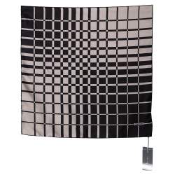 Tom Ford Grey Printed Silk Pocket Square 