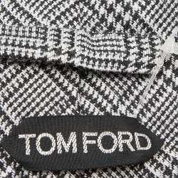 Tom Ford Balck & White Check Patterned Silk Blend Tie