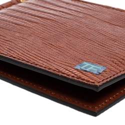 Tom Ford Brown Lizard Money Clip Wallet
