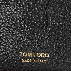Tom Ford Black Leather T-Line Card Holder