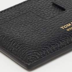 Tom Ford Black Leather T-Line Card Holder