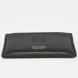 Tom Ford Black Leather T-Line Card Holder