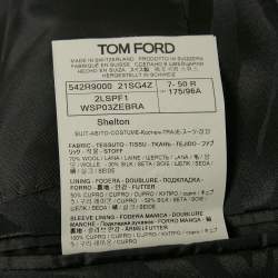 Tom Ford Black Jacquard Single Breasted Pants Suit L