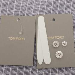 Pre Owned Tom Ford Grey Checkered Cotton Long Sleeve Shirt L
