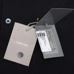 Pre Owned Tom Ford Black Cotton Knit Polo T-Shirt XL