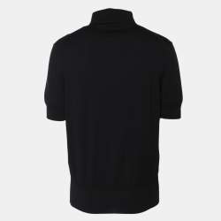 Pre Owned Tom Ford Black Cotton Knit Polo T-Shirt XL