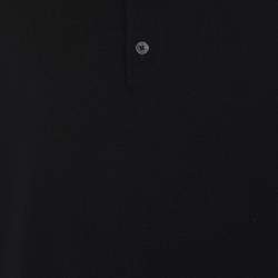 Pre Owned Tom Ford Black Cotton Knit Polo T-Shirt XL