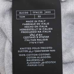 Tom Ford Grey Cotton Knit Polo T-Shirt XL