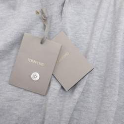 Tom Ford Grey Cotton Knit Polo T-Shirt XL